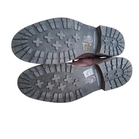 John Varvatos Mens size 13M Leather Brogue Lace-Up Wingtip Casual Preppy Boots - Picture 10 of 13